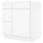 21"Dx30"Wx34-1/2"H Birch Solid Wood Bath Vanity Cabinet without Top V3021DL