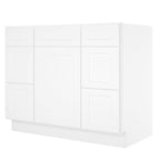 21"D Birch Solid Wood X 42"W X 34-1/2"H Bath Vanity Double Drawer Cabinet without Top VDDB42