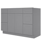 21"D Birch Solid Wood X 60"W X 34-1/2"H Bath Vanity Double Drawer Cabinet without Top VDDB60