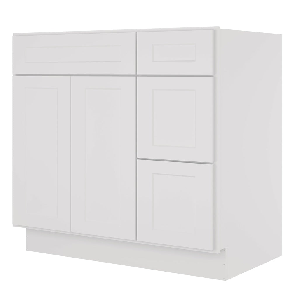 21"Dx36"Wx34-1/2"H Birch Solid Wood Bath Vanity Cabinet without Top V3621DR
