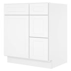 21"Dx30"Wx34-1/2"H Birch Solid Wood Bath Vanity Cabinet without Top V3021DR