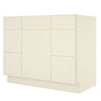 21"D Birch Solid Wood X 42"W X 34-1/2"H Bath Vanity Double Drawer Cabinet without Top VDDB42