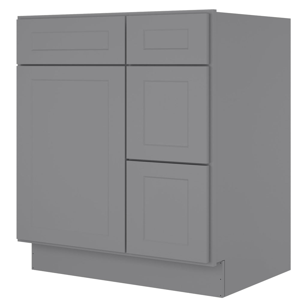 21"Dx30"Wx34-1/2"H Birch Solid Wood Bath Vanity Cabinet without Top V3021DR