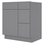 21"Dx30"Wx34-1/2"H Birch Solid Wood Bath Vanity Cabinet without Top V3021DR