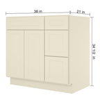 21"Dx36"Wx34-1/2"H Birch Solid Wood Bath Vanity Cabinet without Top V3621DR