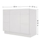 21"D Birch Solid Wood X 42"W X 34-1/2"H Bath Vanity Double Drawer Cabinet without Top VDDB42