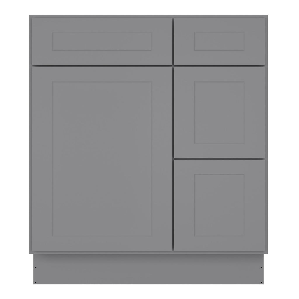 21"Dx30"Wx34-1/2"H Birch Solid Wood Bath Vanity Cabinet without Top V3021DR