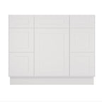 21"D Birch Solid Wood X 42"W X 34-1/2"H Bath Vanity Double Drawer Cabinet without Top VDDB42