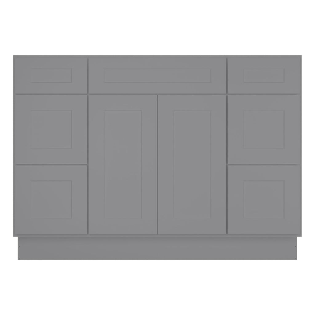 21"D Birch Solid Wood X 60"W X 34-1/2"H Bath Vanity Double Drawer Cabinet without Top VDDB60