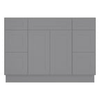 21"D Birch Solid Wood X 60"W X 34-1/2"H Bath Vanity Double Drawer Cabinet without Top VDDB60