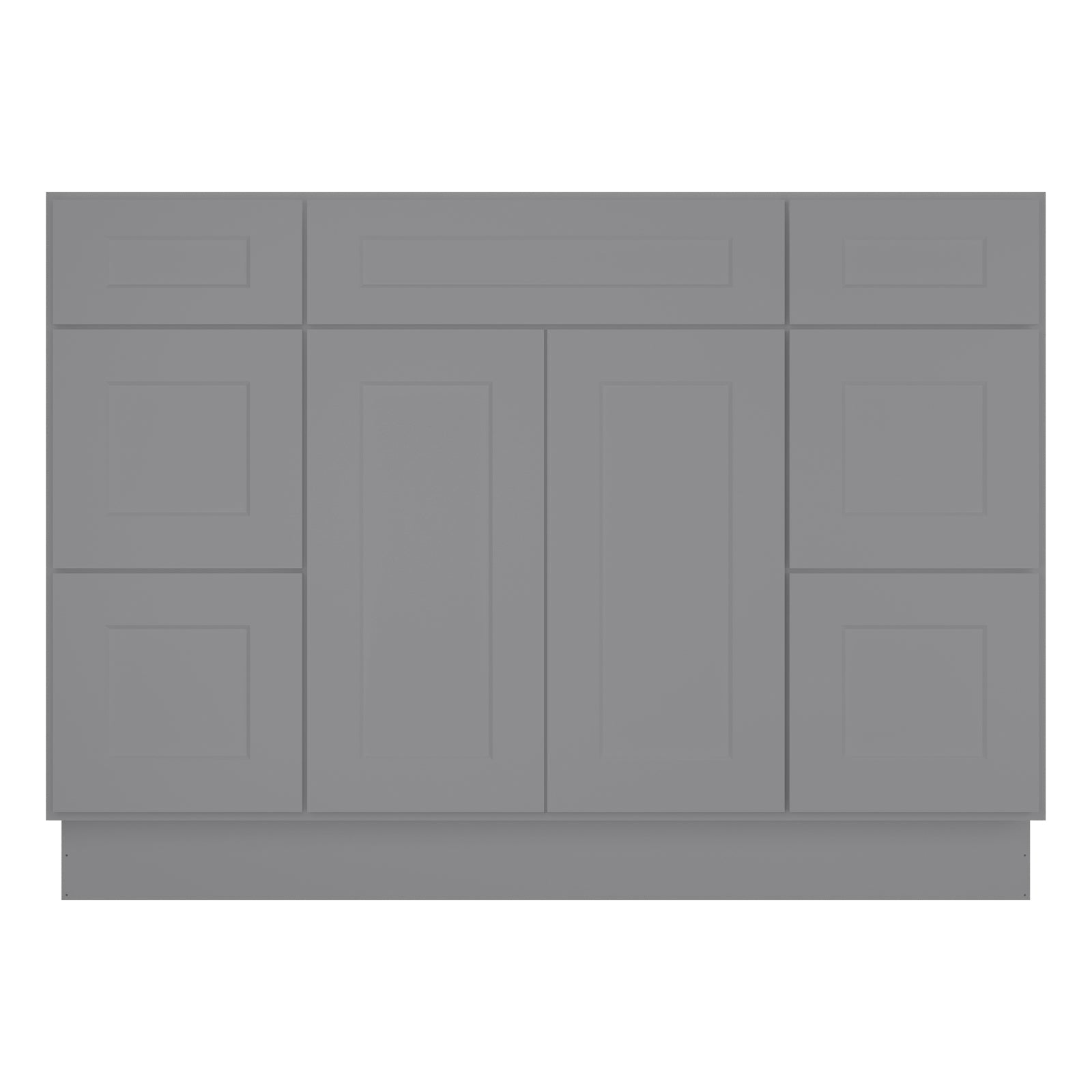 21"D Birch Solid Wood X 60"W X 34-1/2"H Bath Vanity Double Drawer Cabinet without Top VDDB60