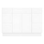 21"D Birch Solid Wood X 60"W X 34-1/2"H Bath Vanity Double Drawer Cabinet without Top VDDB60