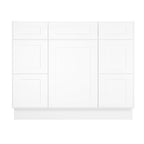 21"D Birch Solid Wood X 42"W X 34-1/2"H Bath Vanity Double Drawer Cabinet without Top VDDB42