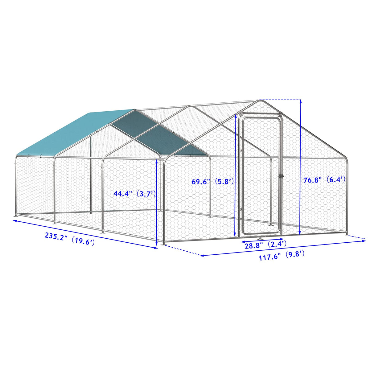 Large Metal Chicken Coop