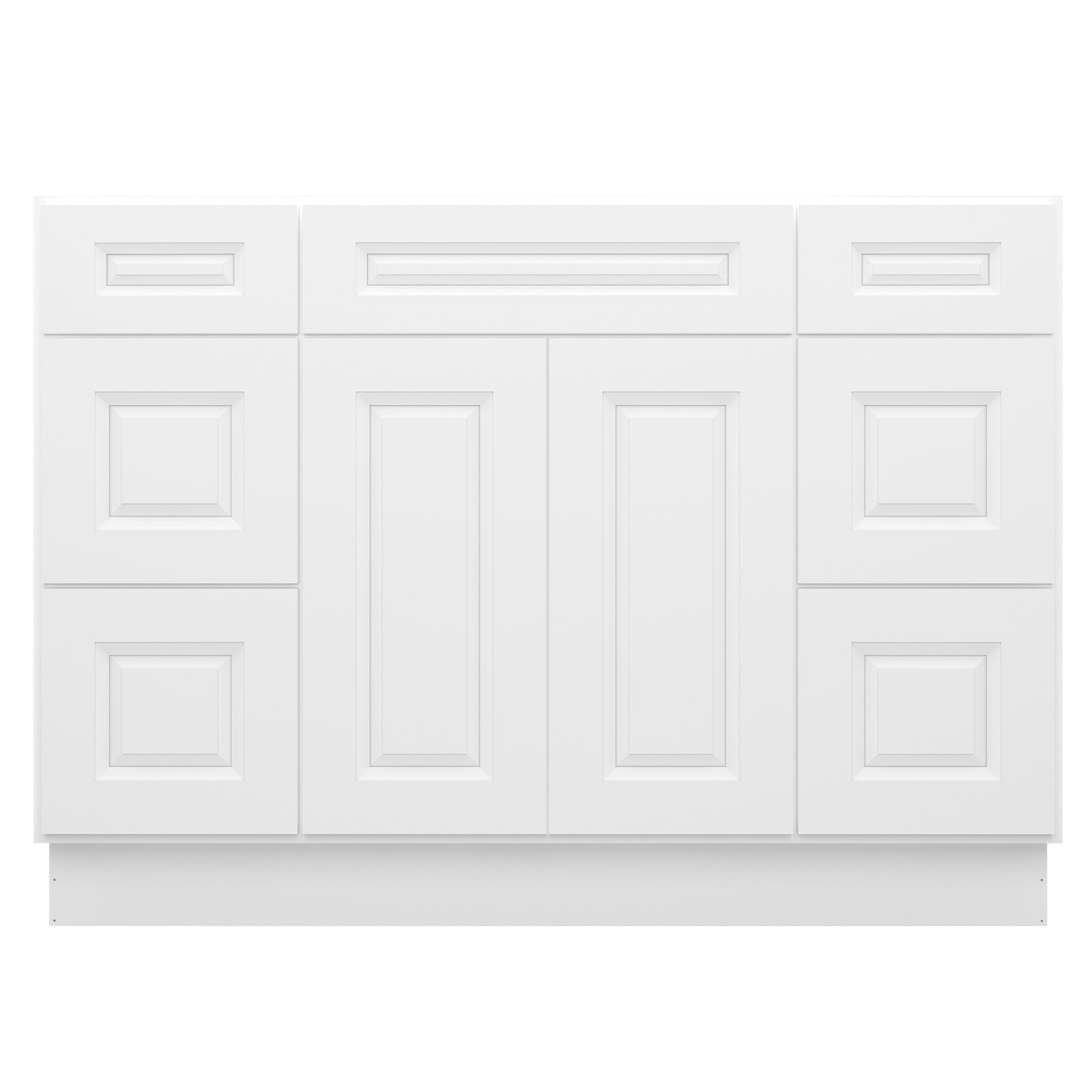 21"D Birch Solid Wood X 60"W X 34-1/2"H Bath Vanity Double Drawer Cabinet without Top VDDB60