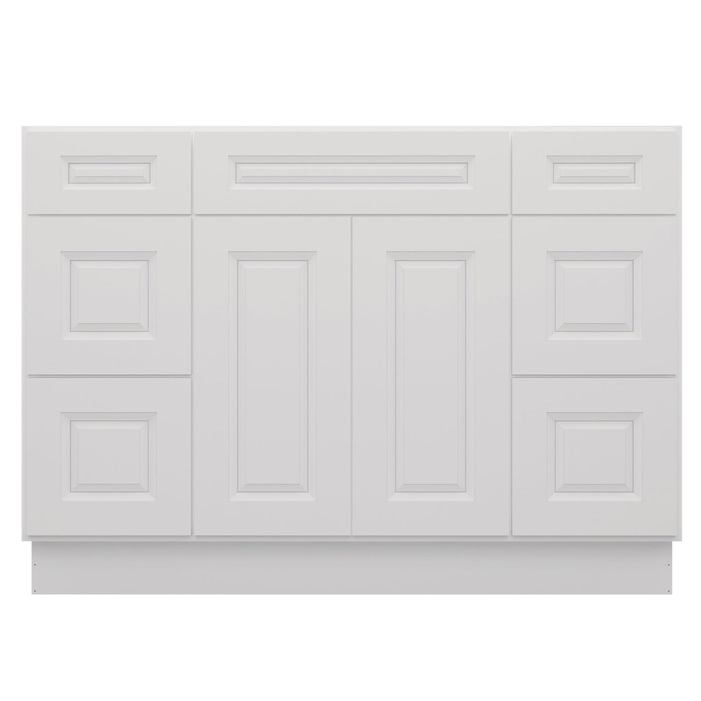 21"D Birch Solid Wood X 60"W X 34-1/2"H Bath Vanity Double Drawer Cabinet without Top VDDB60