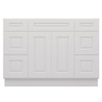 21"D Birch Solid Wood X 60"W X 34-1/2"H Bath Vanity Double Drawer Cabinet without Top VDDB60