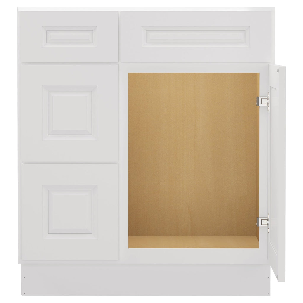 21"Dx30"Wx34-1/2"H Birch Solid Wood Bath Vanity Cabinet without Top V3021DL