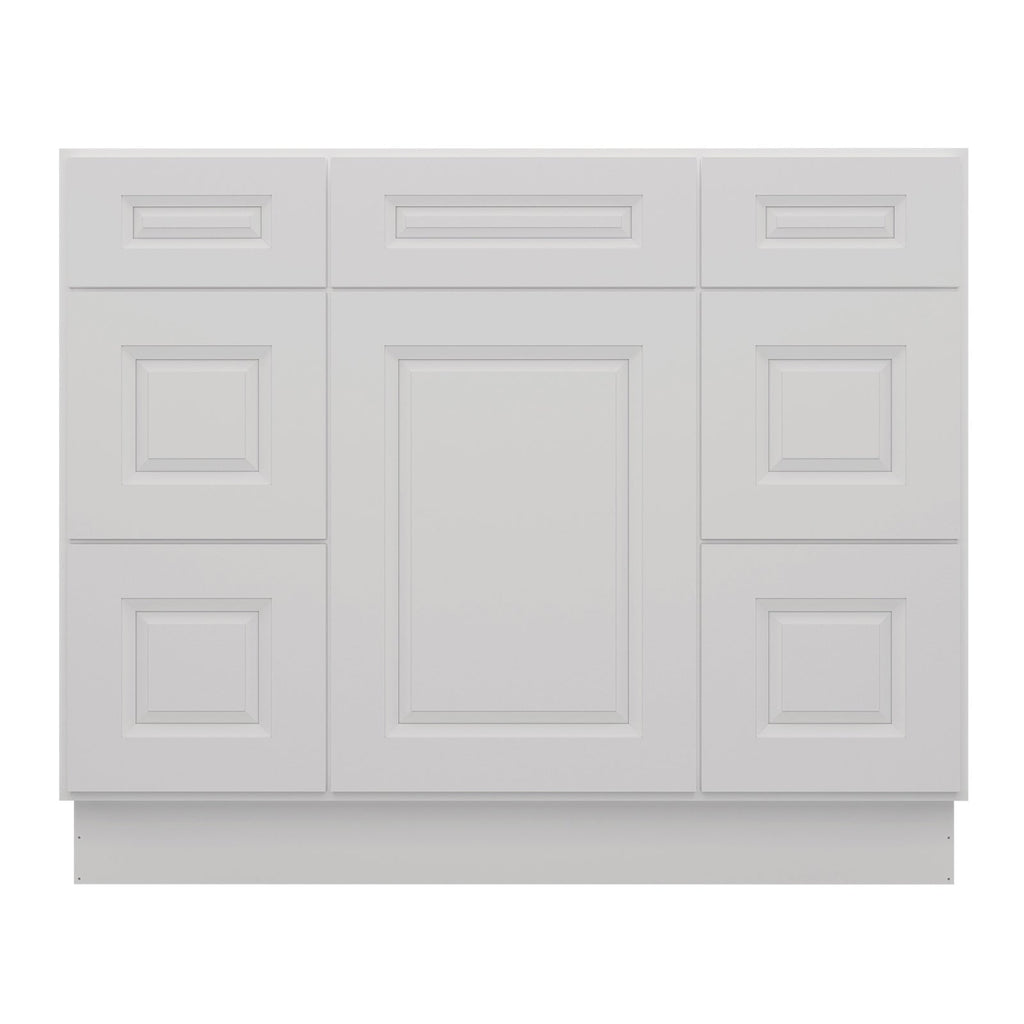 21"D Birch Solid Wood X 42"W X 34-1/2"H Bath Vanity Double Drawer Cabinet without Top VDDB42