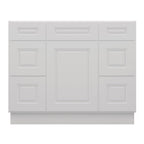 21"D Birch Solid Wood X 42"W X 34-1/2"H Bath Vanity Double Drawer Cabinet without Top VDDB42