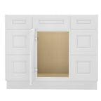 21"D Birch Solid Wood X 42"W X 34-1/2"H Bath Vanity Double Drawer Cabinet without Top VDDB42