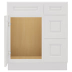 21"Dx30"Wx34-1/2"H Birch Solid Wood Bath Vanity Cabinet without Top V3021DR
