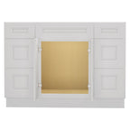 21"D Birch Solid Wood X 60"W X 34-1/2"H Bath Vanity Double Drawer Cabinet without Top VDDB60