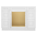 21"D Birch Solid Wood X 60"W X 34-1/2"H Bath Vanity Double Drawer Cabinet without Top VDDB60