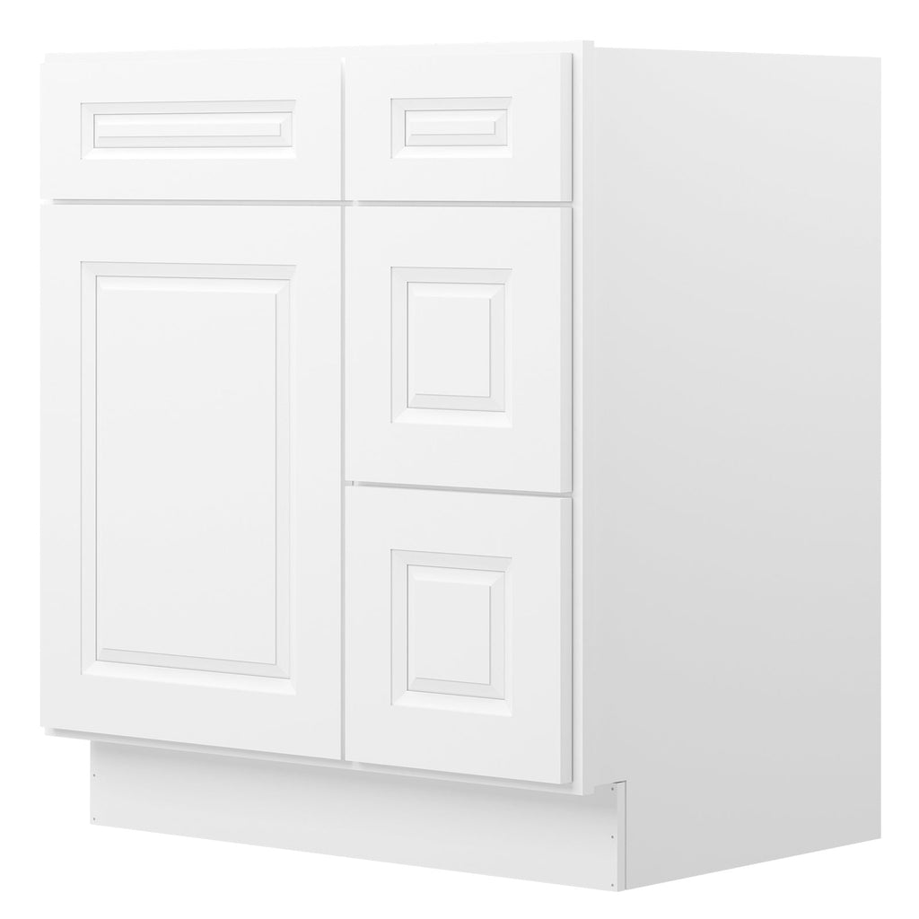 21"Dx30"Wx34-1/2"H Birch Solid Wood Bath Vanity Cabinet without Top V3021DR
