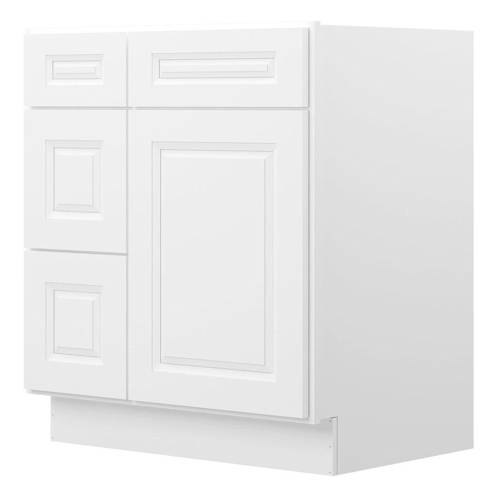 21"Dx30"Wx34-1/2"H Birch Solid Wood Bath Vanity Cabinet without Top V3021DL
