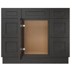 21"D Birch Solid Wood X 42"W X 34-1/2"H Bath Vanity Double Drawer Cabinet without Top VDDB42