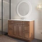 21"D Birch Solid Wood X 42"W X 34-1/2"H Bath Vanity Double Drawer Cabinet without Top VDDB42