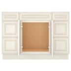 21"D Birch Solid Wood X 42"W X 34-1/2"H Bath Vanity Double Drawer Cabinet without Top VDDB42