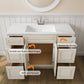 21"D Birch Solid Wood X 42"W X 34-1/2"H Bath Vanity Double Drawer Cabinet without Top VDDB42