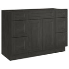 21"D Birch Solid Wood X 42"W X 34-1/2"H Bath Vanity Double Drawer Cabinet without Top VDDB42