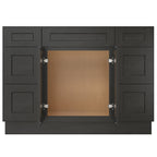 21"D Birch Solid Wood X 42"W X 34-1/2"H Bath Vanity Double Drawer Cabinet without Top VDDB42