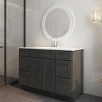 21"D Birch Solid Wood X 42"W X 34-1/2"H Bath Vanity Double Drawer Cabinet without Top VDDB42