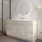 21"D Birch Solid Wood X 60"W X 34-1/2"H Bath Vanity Double Drawer Cabinet without Top VDDB60