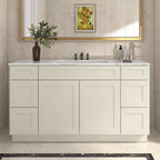 21"D Birch Solid Wood X48"W X 21"D X 34-1/2"H Bath Vanity Sink Drawer Cabinet without Top VDDB48