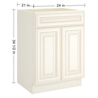 21"D X 24"W X 34-1/2"H Bath Vanity Cabinet without Top VS24