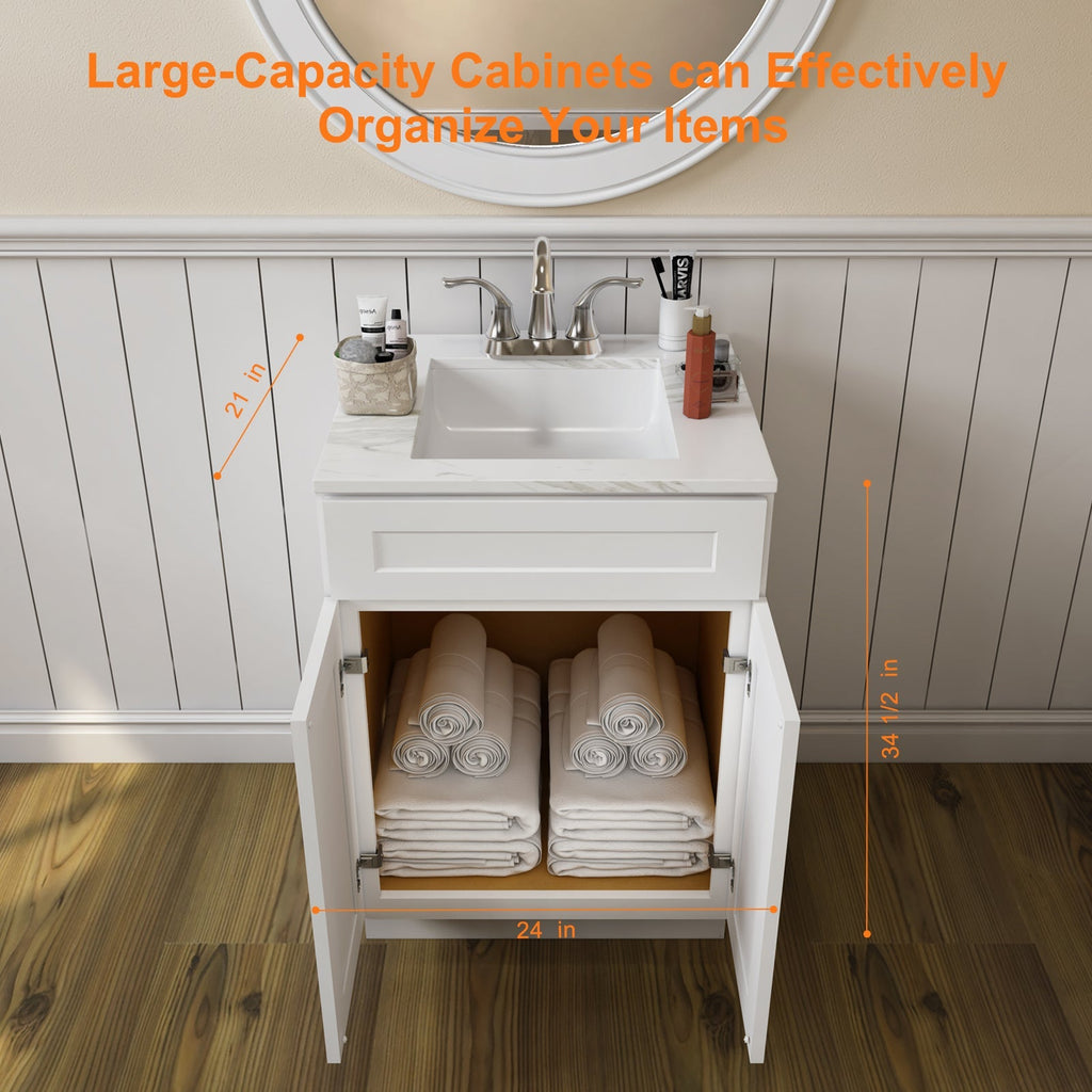21"D X 24"W X 34-1/2"H Bath Vanity Cabinet without Top VS24