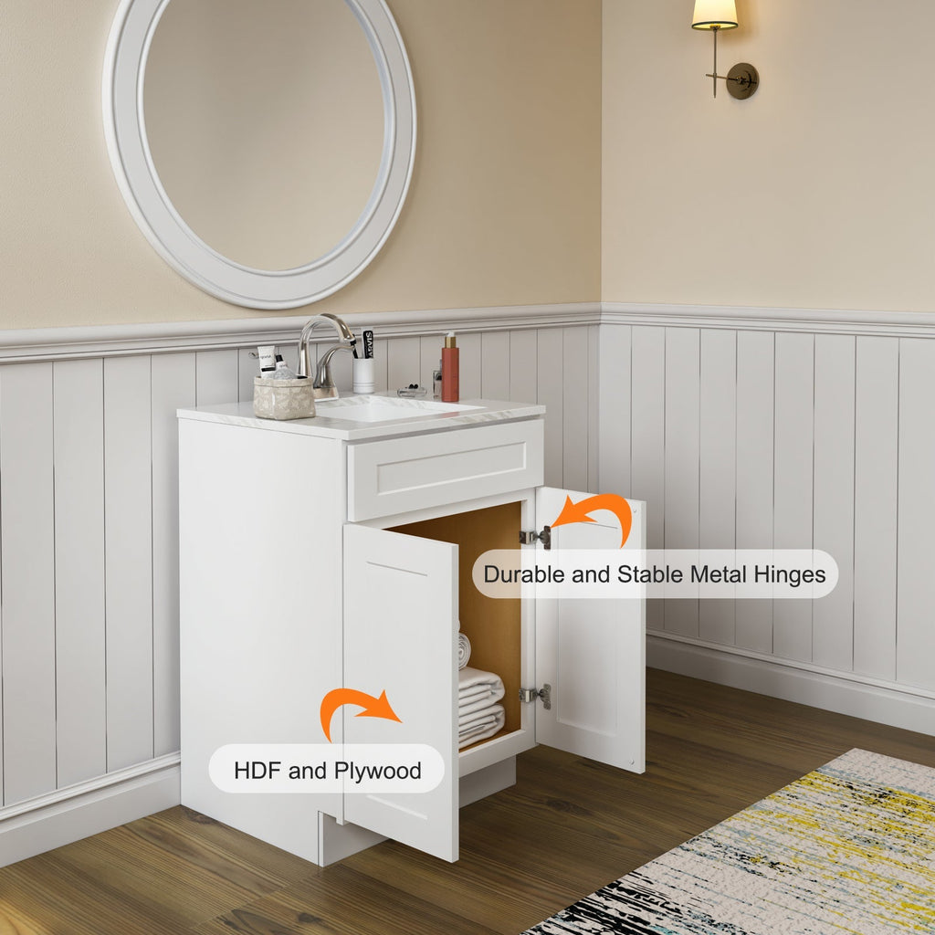21"D X 24"W X 34-1/2"H Bath Vanity Cabinet without Top VS24