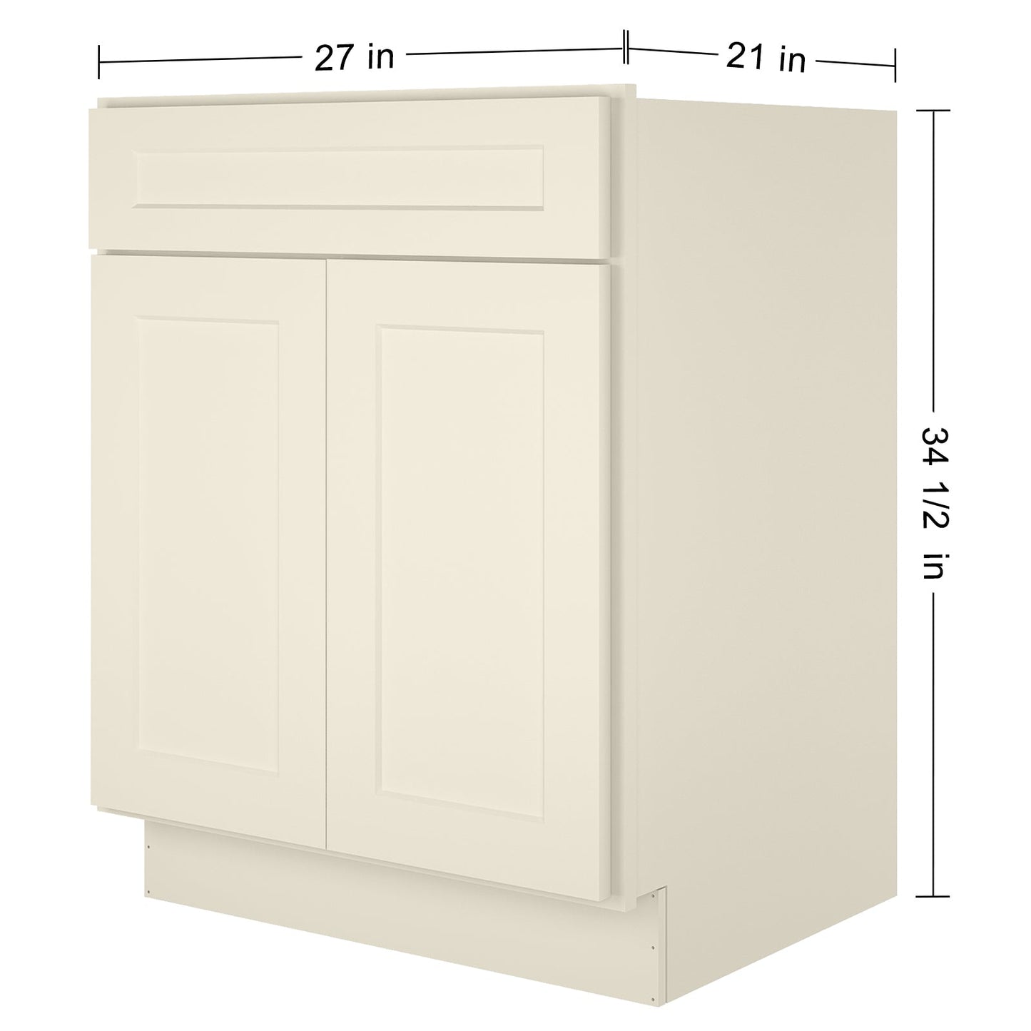 21"D X 27"W X 34-1/2"H Bath Vanity Cabinet without Top VS27