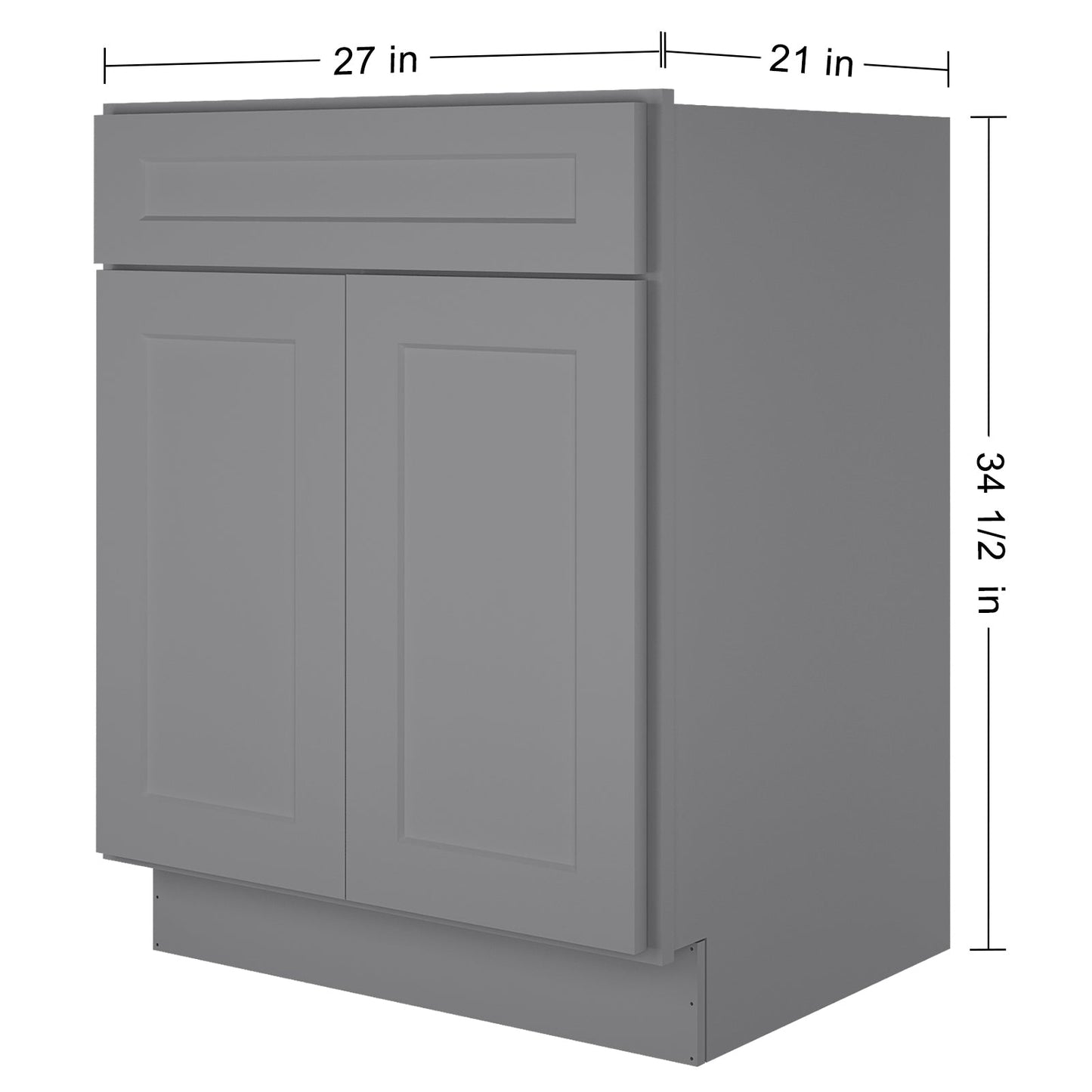 21"D X 27"W X 34-1/2"H Bath Vanity Cabinet without Top VS27