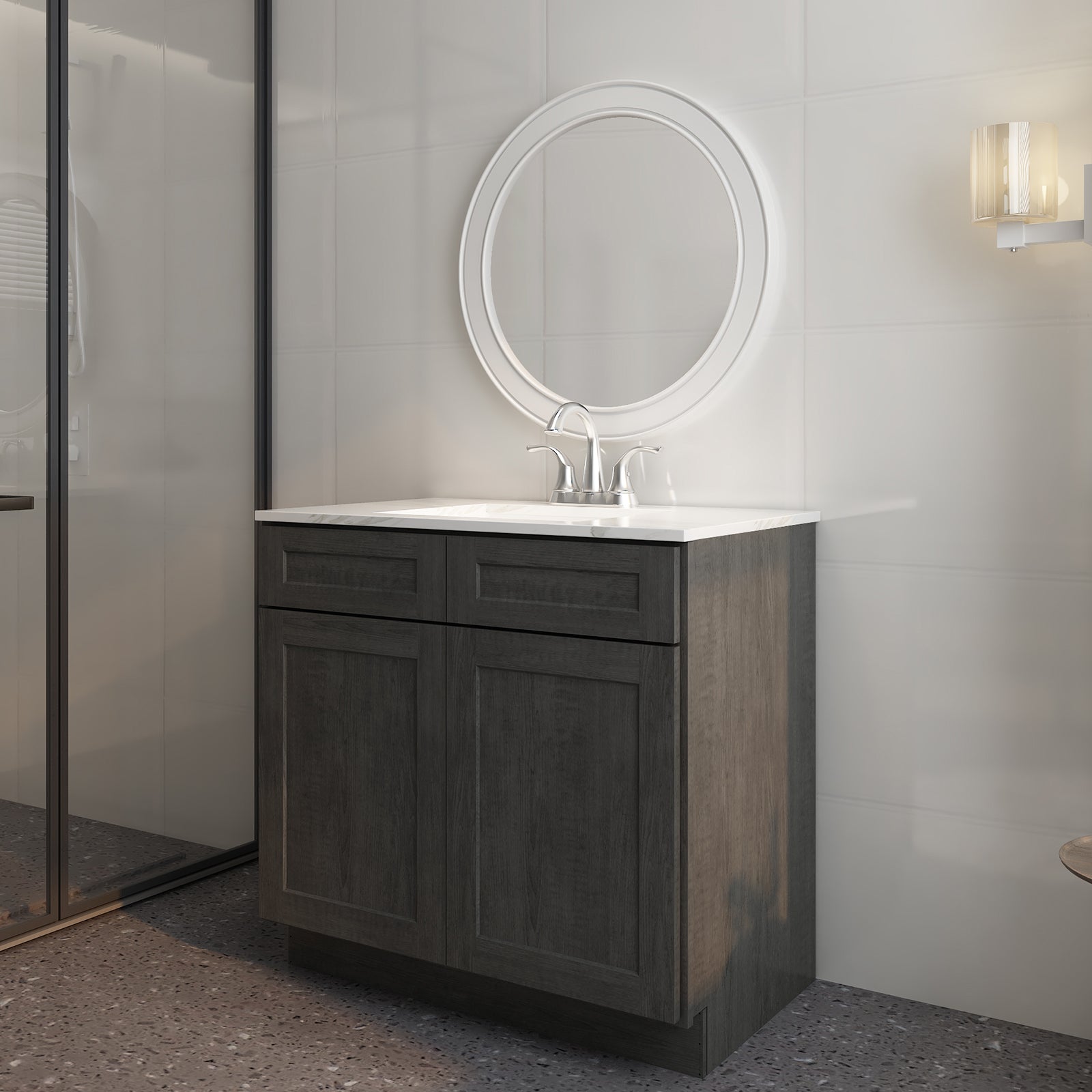 21"D X 30"W X 34-1/2"H Bath Vanity Cabinet without Top VS30