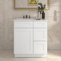 21"Dx30"Wx34-1/2"H Birch Solid Wood Bath Vanity Cabinet without Top V3021DR