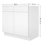 21"D X 36"W X 34-1/2"H Bath Vanity Cabinet without Top VS36