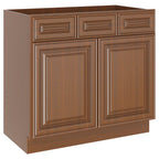 21"D Birch Solid Wood X 36"W X 34-1/2"H Vanity Sink Drawer Cabinet Wthout Top  VSD36