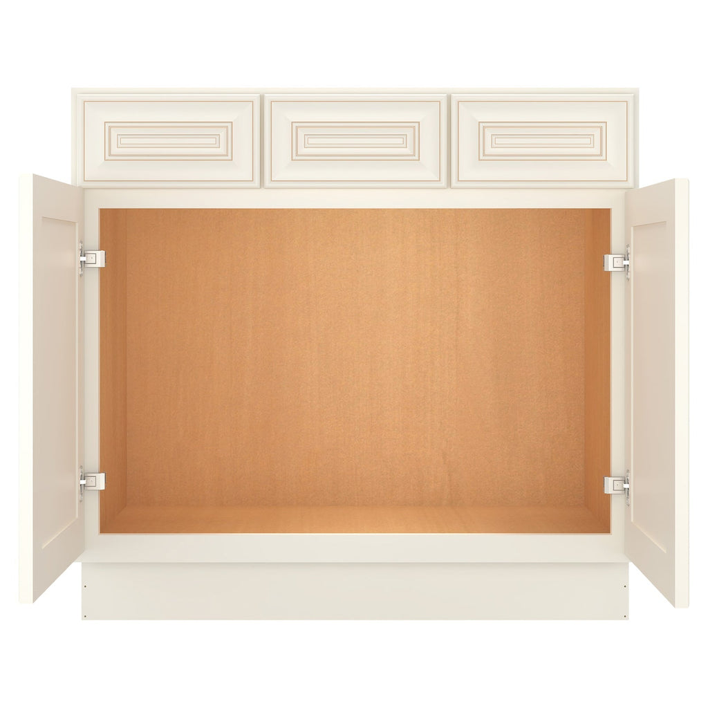 21"D Birch Solid Wood X 36"W X 34-1/2"H Vanity Sink Drawer Cabinet Wthout Top  VSD36