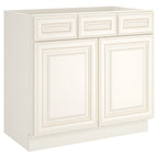 21"D Birch Solid Wood X 36"W X 34-1/2"H Vanity Sink Drawer Cabinet Wthout Top  VSD36